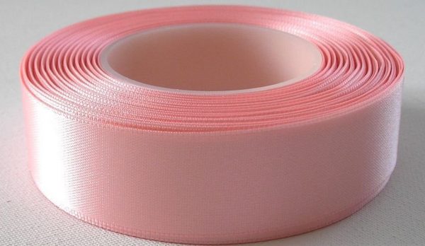 Panglica satin, roz, 10 mm, 25 m