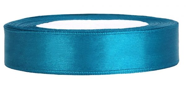 Panglica satin, turquoise deschis, 10 mm, 4 m