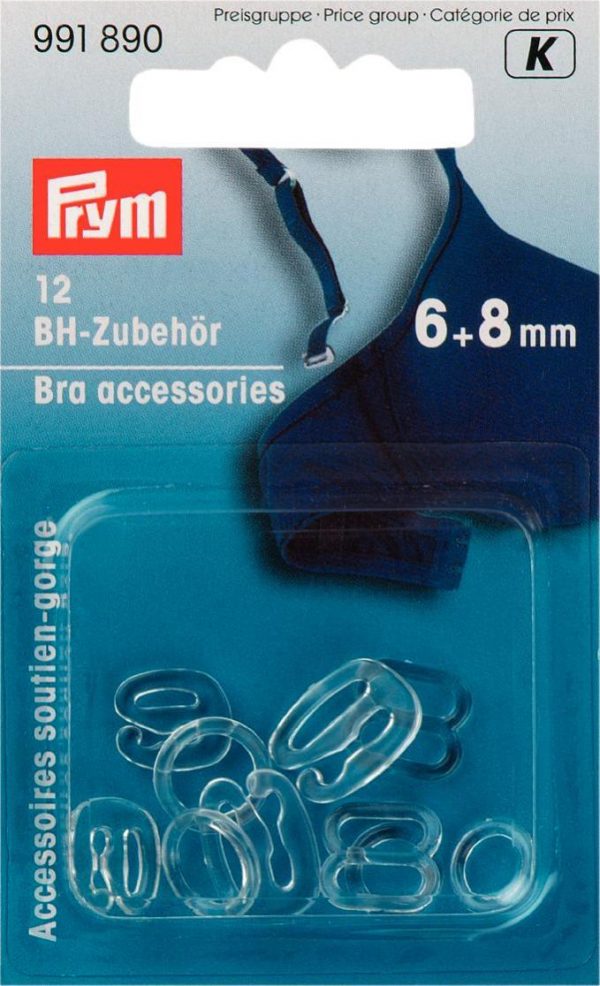 Inele, reglori sutien, plastic , 6 mm si 8 mm, transparente