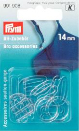 Inele, reglori sutien, pastic, transparente, 14 mm