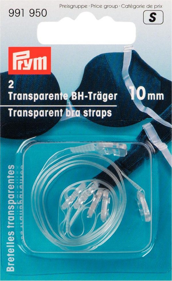 Curele/bretele sutien, transparente, 10 mm