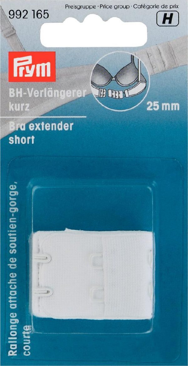 Prelungire scurta sutien, alba, 25 mm
