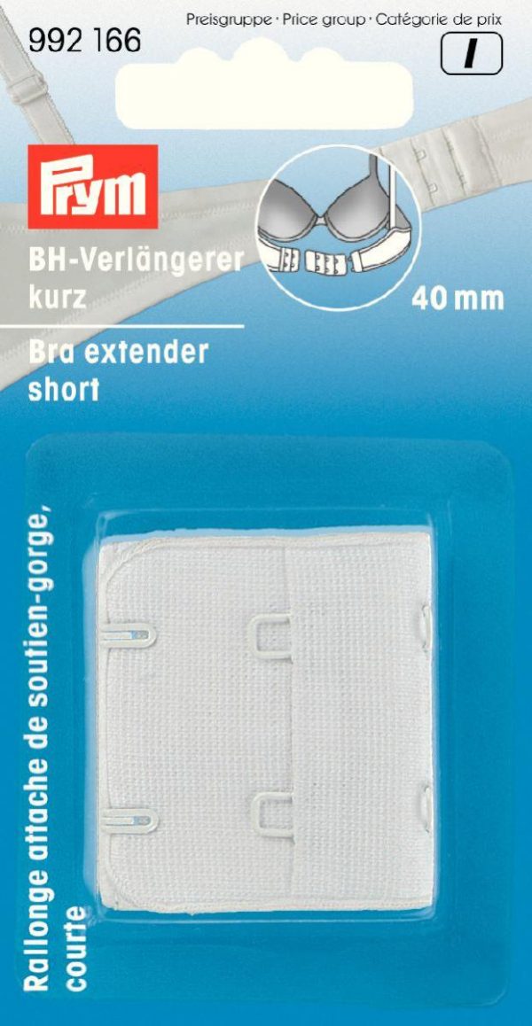 Prelungire scurta sutien, alba, 40 mm