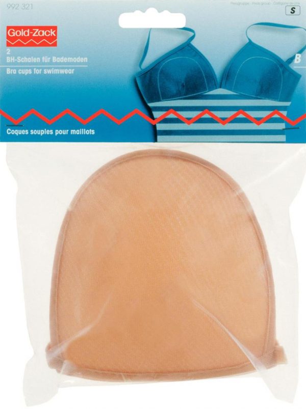 Cupe sutien pentru costum de baie, marimea B, crem, 100% poliester