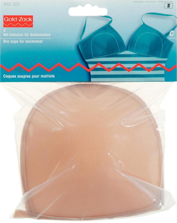 Cupe sutien pentru costum de baie, marimea C, crem, 100% poliester