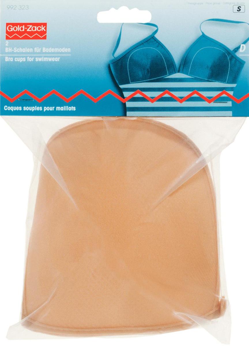 Cupe sutien pentru costum de baie, marimea D, crem, 100% poliester