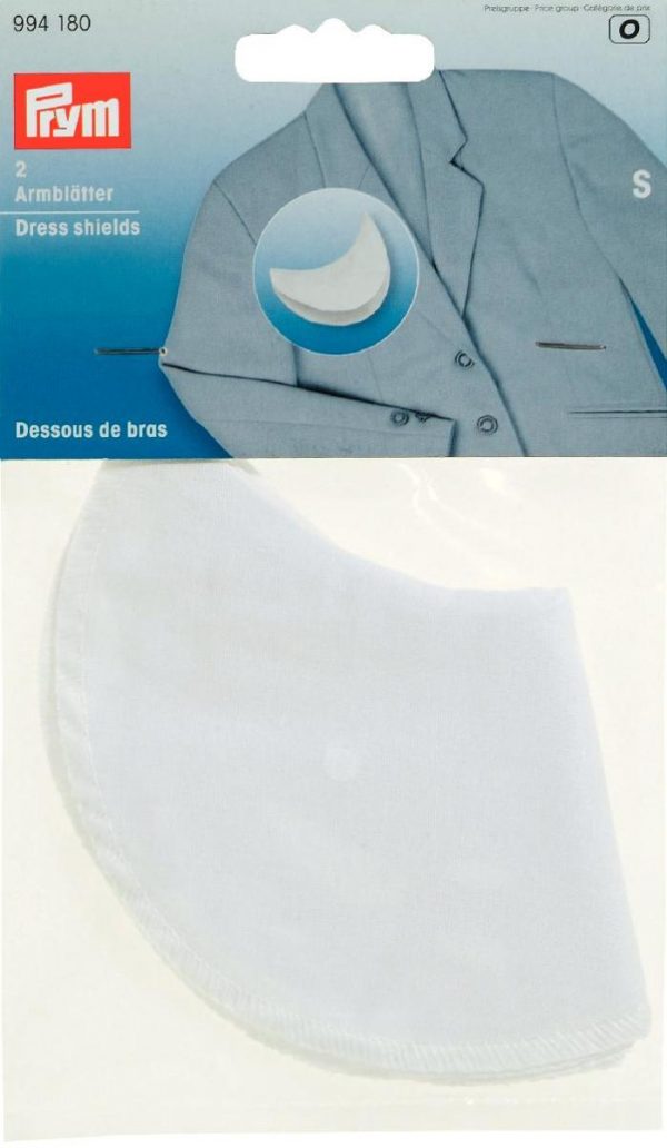 Protectie haine-axila, alba, 100% bumbac, marimea S