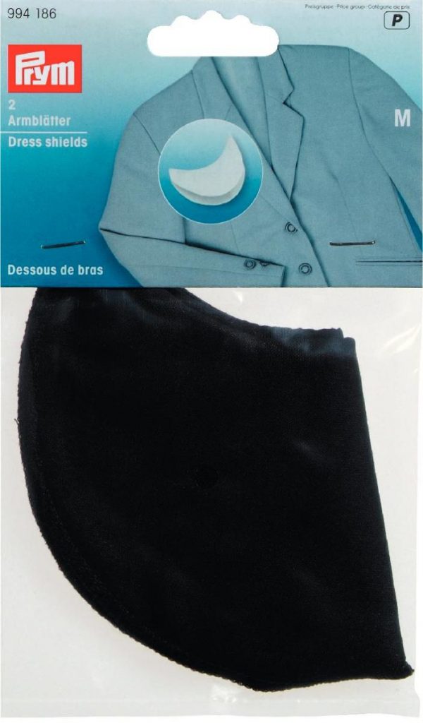 Protectie haine-axila, neagra, 100% bumbac, marimea M