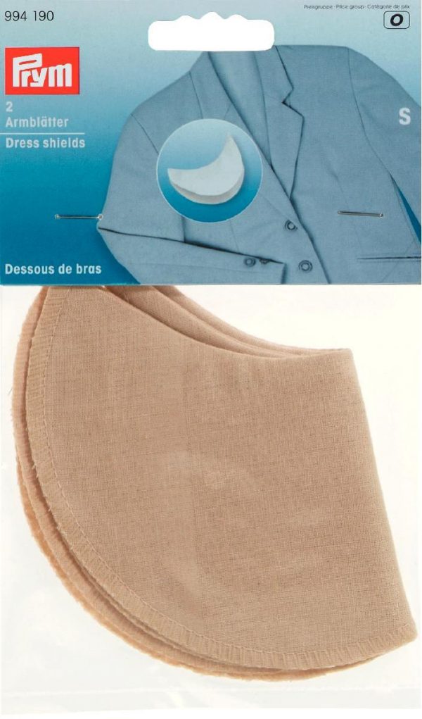 Protectie haine-axila, bej, 100% bumbac, marimea S