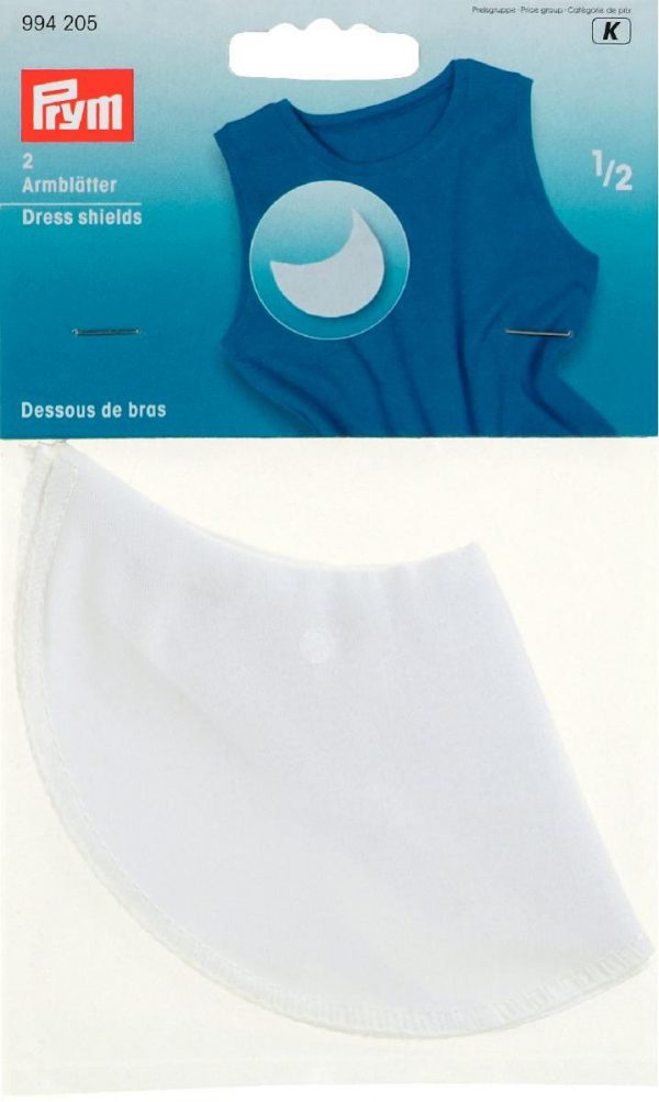 Protectie haine-axila, alba, 100% bumbac, marimea 1/2