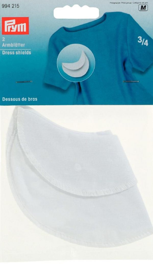 Protectie haine-axila, alba, 100% bumbac, marimea 3/4