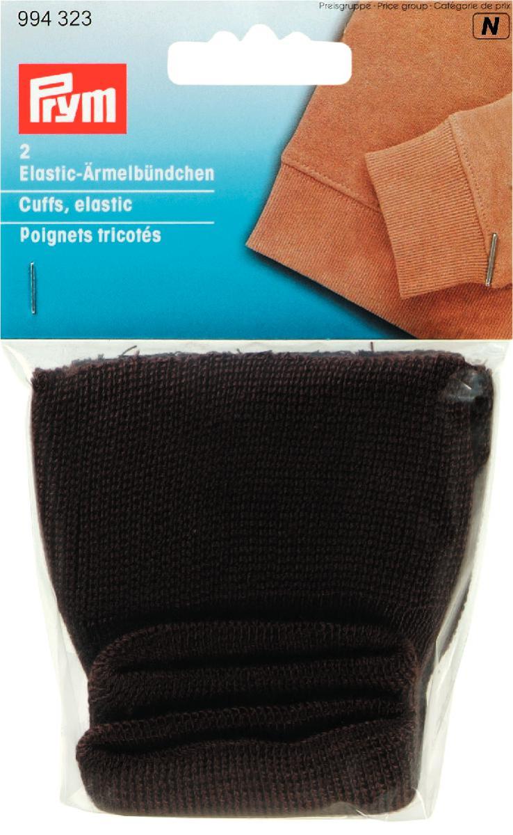 Set mansete elastice tricotate, maro