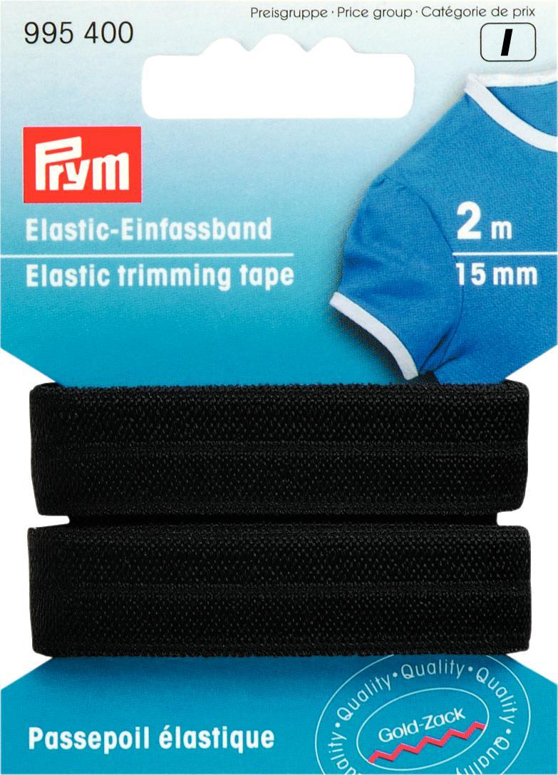 Paspoil elastic, neagra, 15 mm