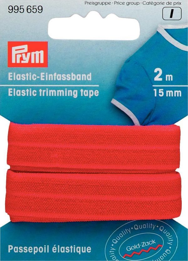 Paspoil elastic, rosu, 15 mm