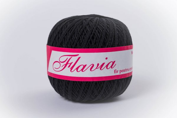Fire de crosetat  bumbac Flavia negru 1201