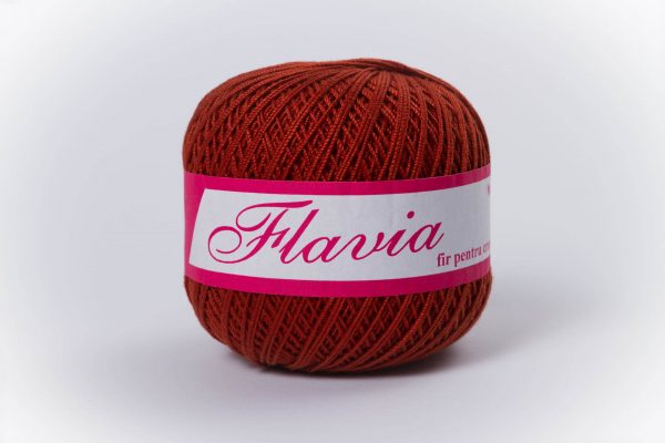 Fire de crosetat  bumbac Flavia maro-aramiu 1300