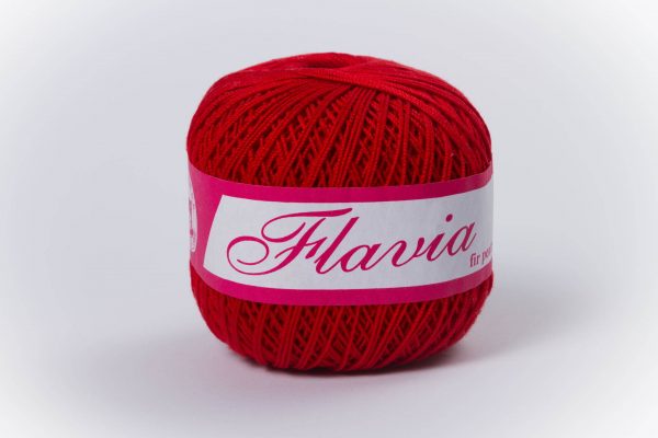 Fire de crosetat  bumbac Flavia rosu 1333