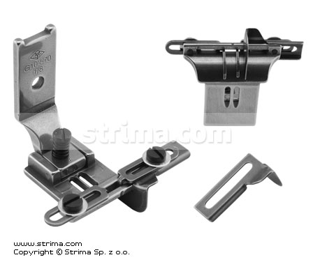 Piciorus pentru masina liniara cu 2 ace 3,2mm aplicat banda cu ajustare stanga-dreapta G10-570-1/8-CRL