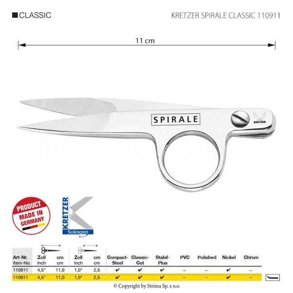 Forfecuta ate cu varful curbat, lungime 4,5 "/ 11 cm