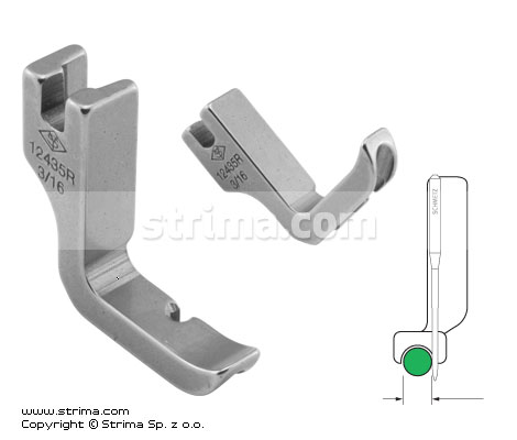 Piciorus aplicat snur, dreapta 4.8mm P31C3/16 [12435R 3/16]