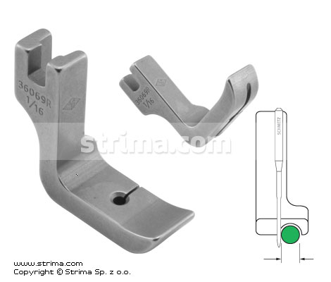 Piciorus snur, dreapta 1.6mm P69R1/16 [36069R 1/16]