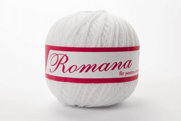 Fire de crosetat  bumbac Romana alb 1202