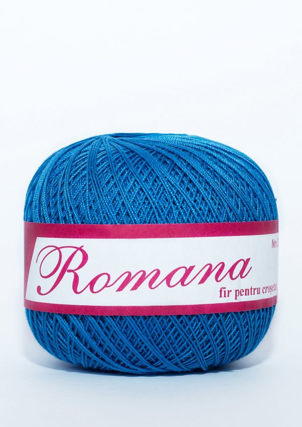 Fire de crosetat  bumbac Romana albastru 1232