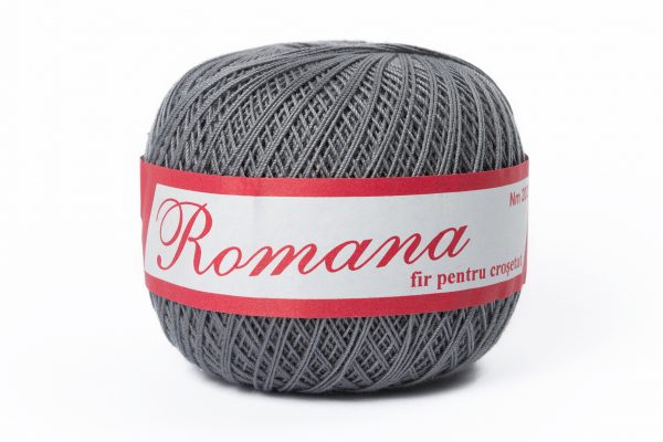 Fire de crosetat  bumbac Romana gri inchis 1284