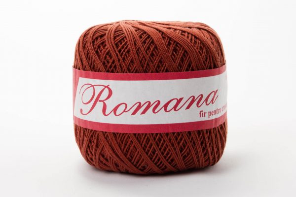 Fire de crosetat  bumbac Romana maro-aramiu 1300