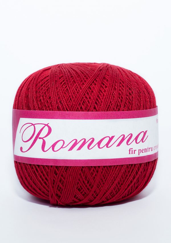 Fire de crosetat  bumbac Romana rosu 1333