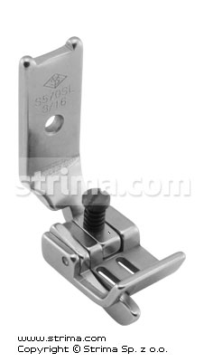 Piciorus pentru masina liniara cu 2 ace 3/16" cu limitator stanga S570SL-3/16×1/32