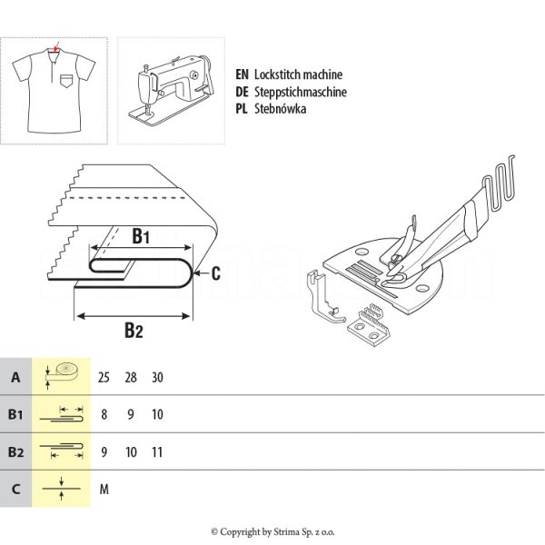 Set dispozitiv tivire aplicat bentita masina liniara, indoaie doar sus UMA-09 28/9/10 M