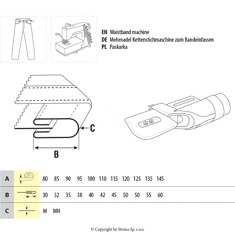 Dispozitiv aplicat betelie pantaloni velur UMA-110-KD 80/30 M