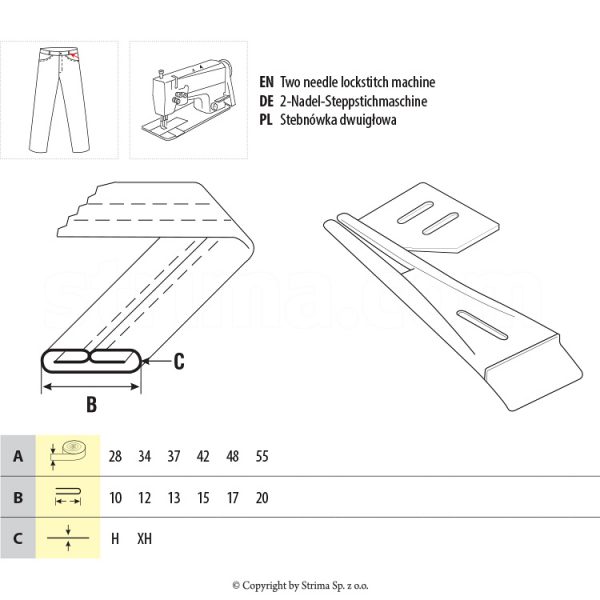 Dispozitiv gaici uberdeck si 2 ace, indoire dubla si intaritura UMA-126 48/20 XH