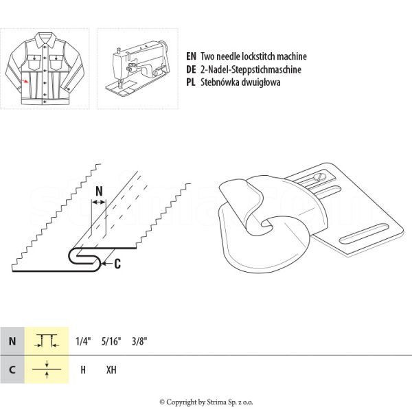 Dispozitiv fluturas incheiat pantaloni sport UMA-147 3/16 M