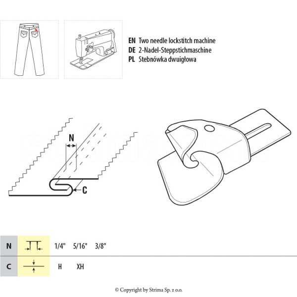 Dispozitiv fluturas incheiat maneci UMA-149 1/4 H