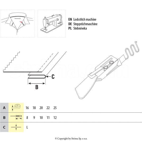 Dispozitiv protectie guler UMA-164 16/8 L