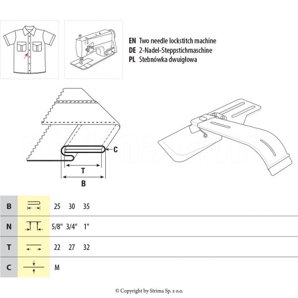 Dispozitiv aplicat bentita acoperire nasturi si intaritura UMA-176-C 30 M