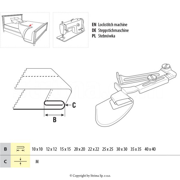 Dispozitiv tivuitor acoperire nasturi camasa UMA-179 15-15 M
