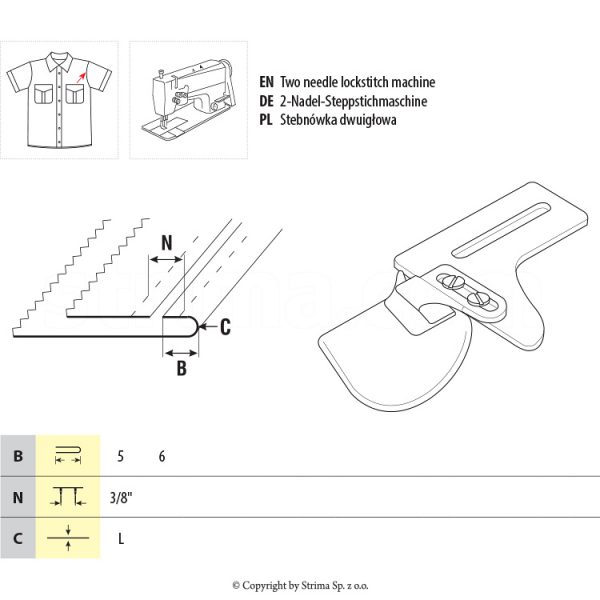 Dispozitiv montat maneci UMA-184 6 L