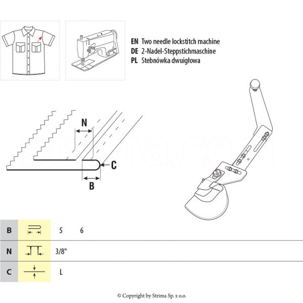 Dispozitiv montat maneci mobil UMA-185-C 6 L