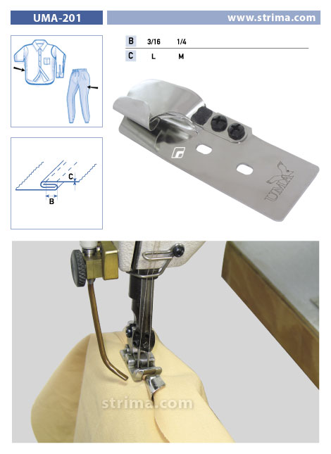 Dispozitiv incheiat camasa materiale usoare UMA-201 1/4 M