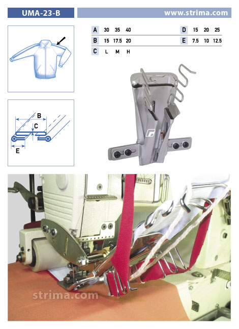 Dispozitiv aplicat multi-benzi decorative UMA-23-B 40/20×25/12,5 M
