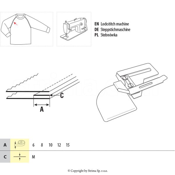 Dispozitiv atasare banda decorativa UMA-243-A 8 M