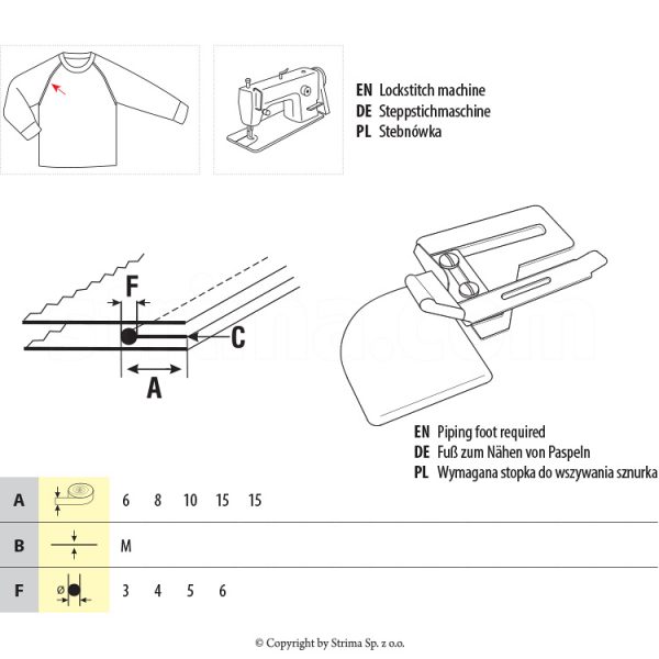 Dispozitiv atasare banda decorativa UMA-243-B 8 M