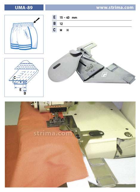 Dispozitiv betelie si aplicat elastic, siret UMA-89 15-40/12 H