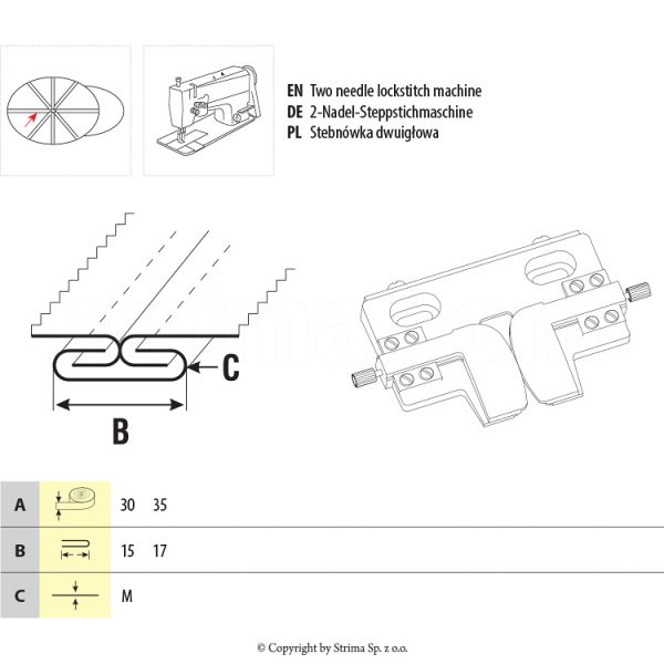 Dispozitiv aplicat bentita sapca UMA-97 35/17 M