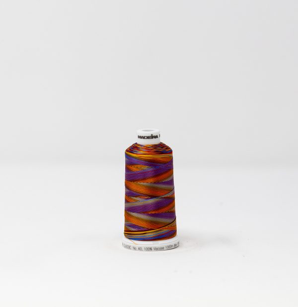 Ata de brodat rayon (vascoza) Multi Red/Orange/Blue, classic 40, con 1000 metri