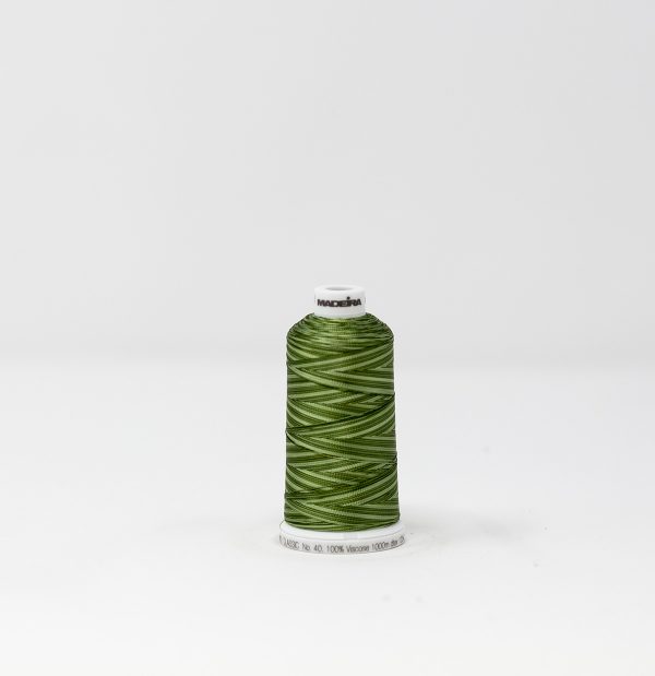 Ata de brodat rayon (vascoza) Ombre Green, classic 40, con 1000 metri