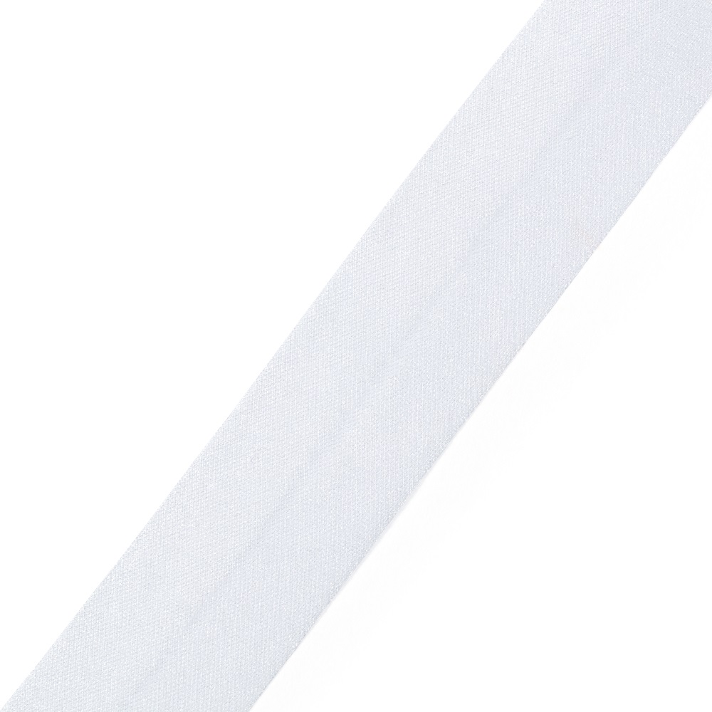 Banda bias Organza, alba, 40/20 mm